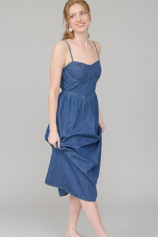Summer Letters Denim Midi Dress