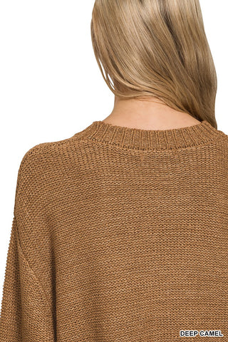 Della Balloon Sleeve Sweater | Deep Camel