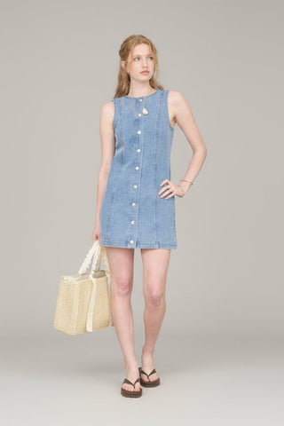 Hamptons Button Front Denim Dress