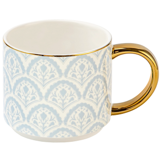 Blue Fan Quilt 14oz Coffee Mug