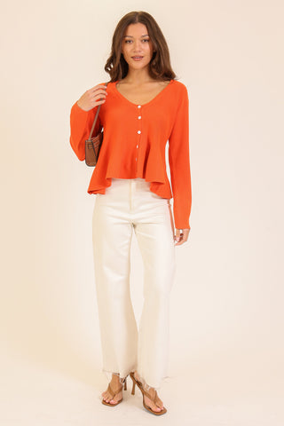 Seville Sunset Peplum Cardigan