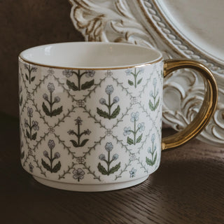 Floral Quilt 14oz Coffee Mug