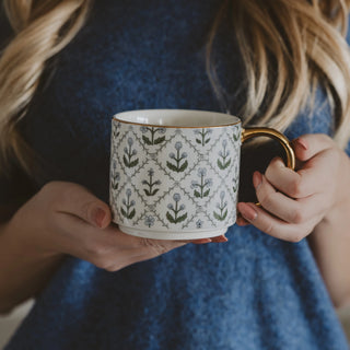 Floral Quilt 14oz Coffee Mug