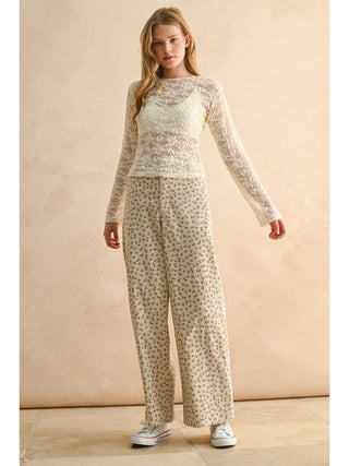Odette Lace Top | Ivory Bloom