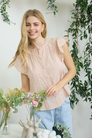 Blush Meadow Embroidered Top