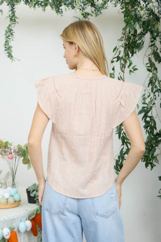 Blush Meadow Embroidered Top