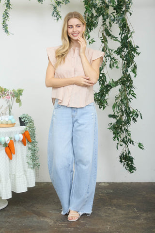 Blush Meadow Embroidered Top