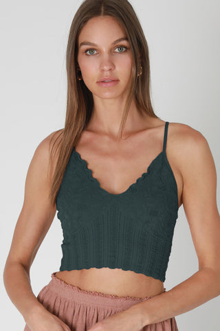 Clara Lace Bralette | Forest Night