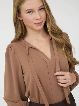 Chestnut Lane Necktie Blouse