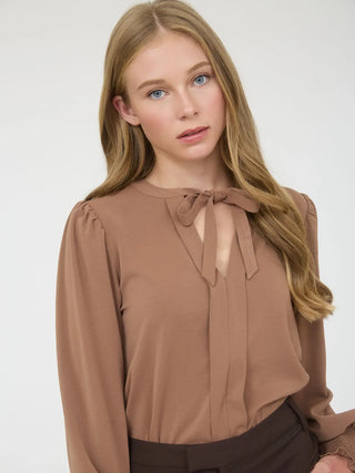Chestnut Lane Necktie Blouse