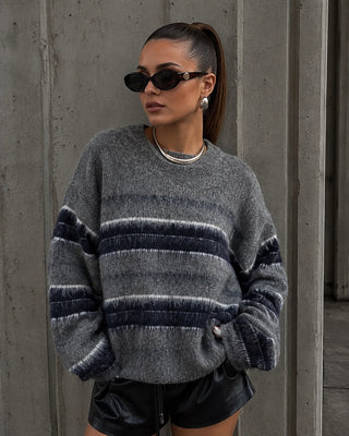 Keaton Sweater | Grey Multi
