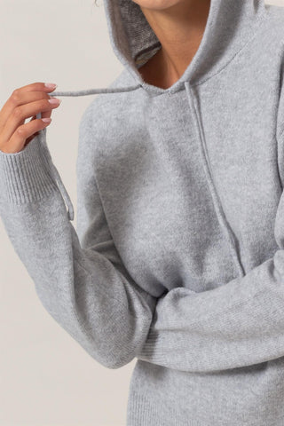 Frosted Morning Knit Hoodie Grey