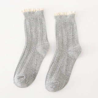Meadow Lace Socks | Grey