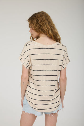 Arden Stripe Knit Top | Sand