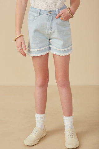 Sunshine Festival Illusion Hem Shorts