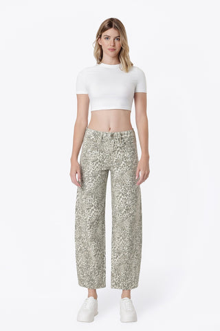 Campbell Leopard Barrel Jeans