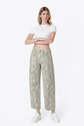 Campbell Leopard Barrel Jeans