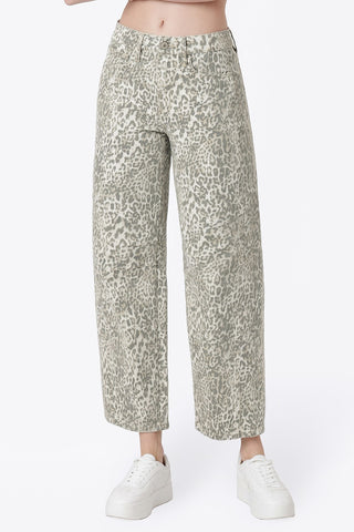 Campbell Leopard Barrel Jeans