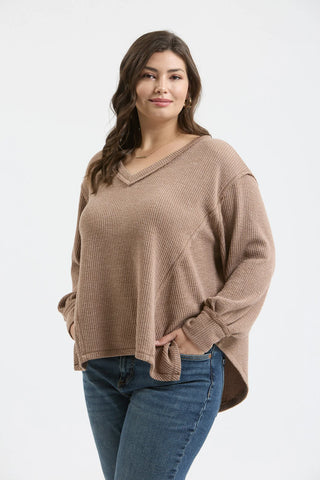 Maple Drift Plus Size Knit Top