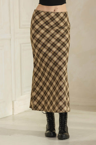 Hadleigh Plaid Midi Skirt
