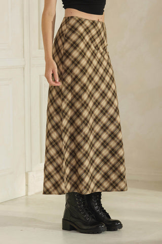 Hadleigh Plaid Midi Skirt