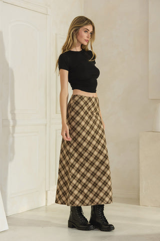 Hadleigh Plaid Midi Skirt