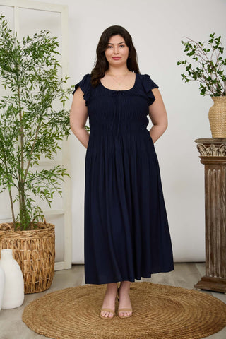 Midnight Stroll Midi Dress | Plus Size