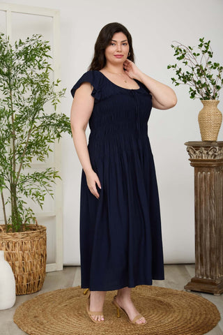 Midnight Stroll Midi Dress | Plus Size
