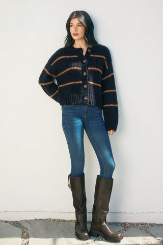 Nora Striped Cardigan