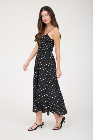 Noelle Polka Dot Midi Dress