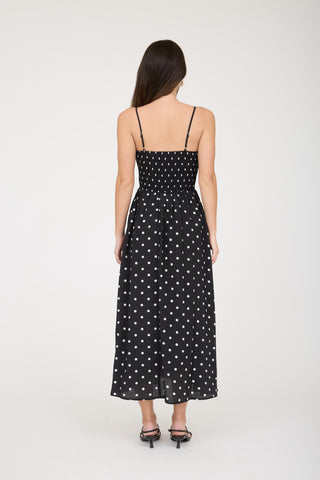 Noelle Polka Dot Midi Dress