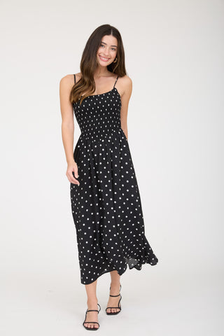 Noelle Polka Dot Midi Dress
