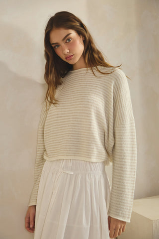 Meadowline Striped Knit Sweater