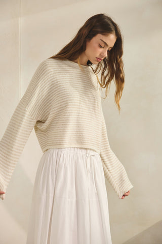 Meadowline Striped Knit Sweater
