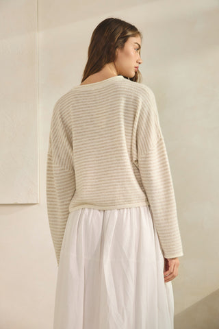 Meadowline Striped Knit Sweater