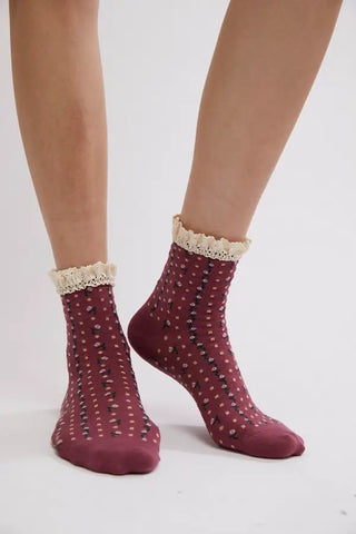 Free People Rosebud Waffle Knit Sock