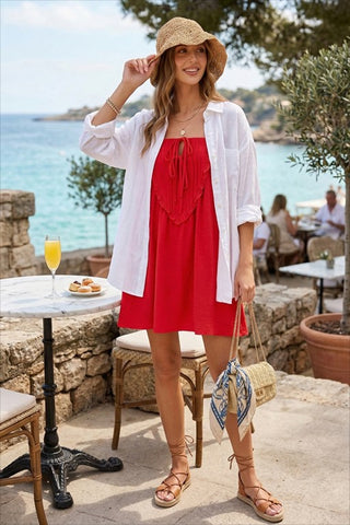 sunset mini dress Siren - Red Zipper Cold hand wash only Embellished Sleeveless Sequin Square Neck,