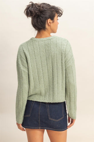 Lennox Ribbed Sweater | Sage