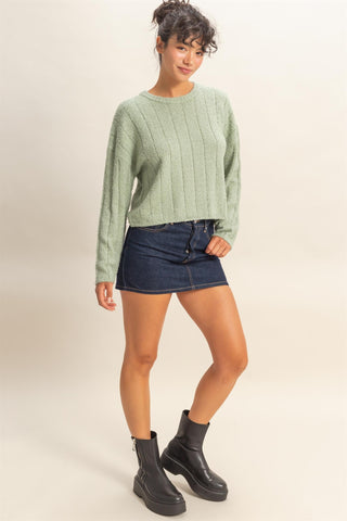 Lennox Ribbed Sweater | Sage