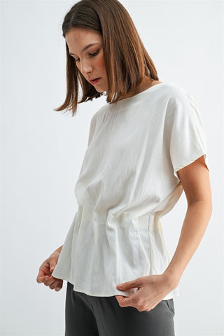 Sienna Structured Blouse | Ivory