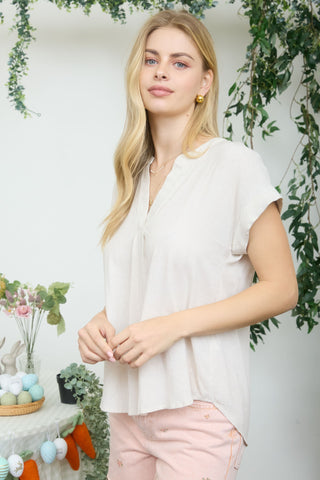 Lila Button Back Top | Natural