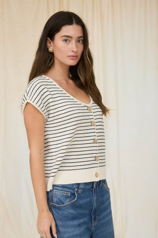Côte Button Knit Cardigan