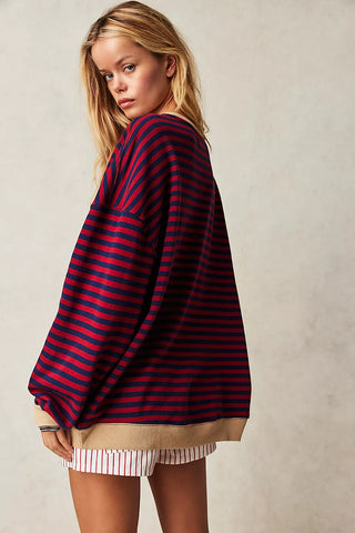 Free People Classic Striped Crew