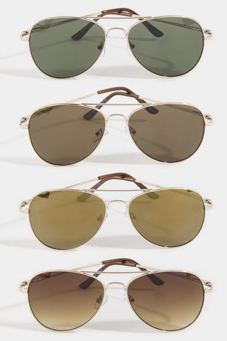 Classic Slim Aviator Frame Sunglasses