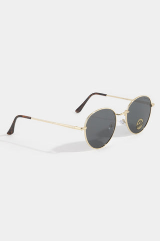 Round Metal Frame Polarized Sunglasses