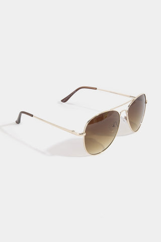 Classic Slim Aviator Frame Sunglasses