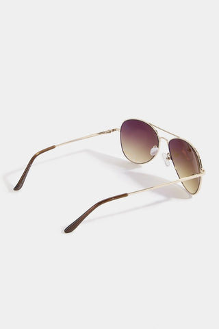 Classic Slim Aviator Frame Sunglasses