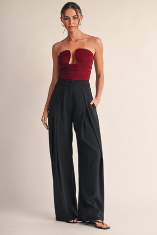 Hartley Pleated Wide Leg Trouser