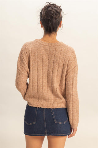 Lennox Ribbed Sweater | Taupe