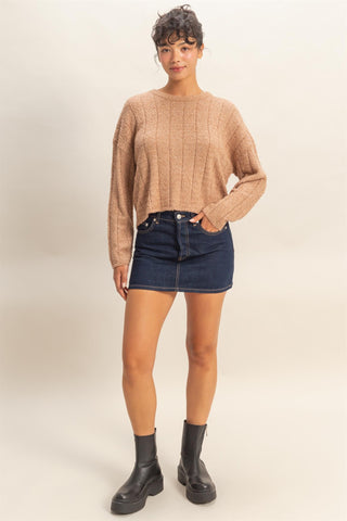 Lennox Ribbed Sweater | Taupe